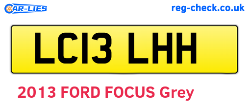 LC13LHH are the vehicle registration plates.