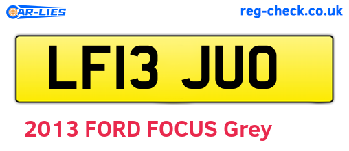 LF13JUO are the vehicle registration plates.