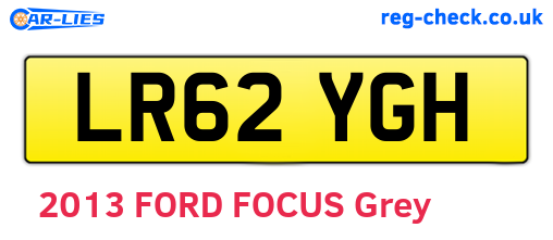 LR62YGH are the vehicle registration plates.