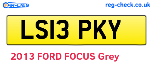 LS13PKY are the vehicle registration plates.