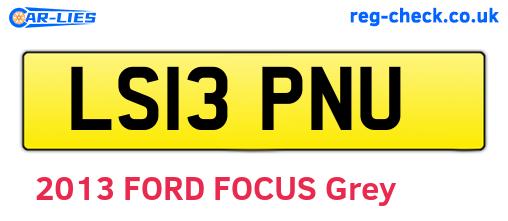 LS13PNU are the vehicle registration plates.