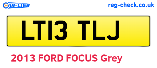 LT13TLJ are the vehicle registration plates.