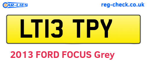 LT13TPY are the vehicle registration plates.