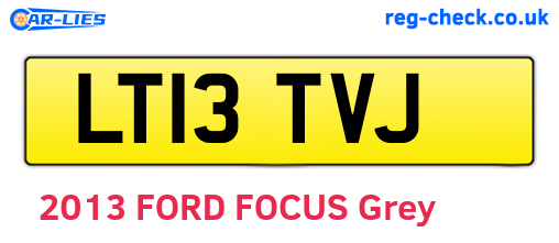 LT13TVJ are the vehicle registration plates.