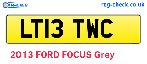 LT13TWC are the vehicle registration plates.
