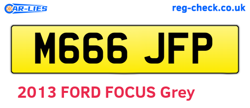 M666JFP are the vehicle registration plates.
