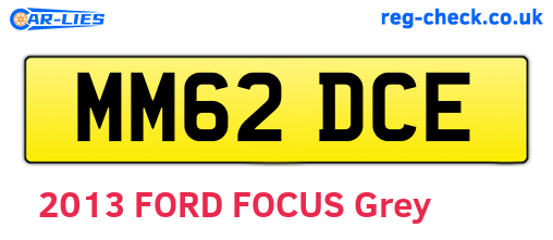 MM62DCE are the vehicle registration plates.