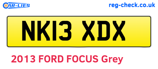 NK13XDX are the vehicle registration plates.