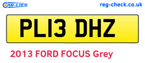 PL13DHZ are the vehicle registration plates.