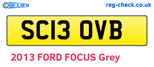 SC13OVB are the vehicle registration plates.