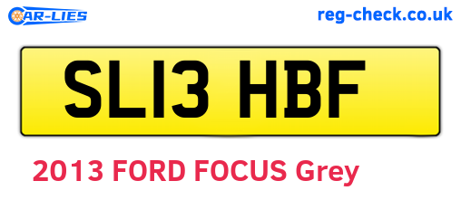 SL13HBF are the vehicle registration plates.