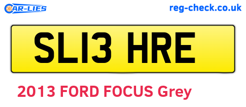 SL13HRE are the vehicle registration plates.