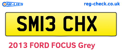 SM13CHX are the vehicle registration plates.