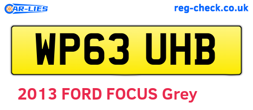 WP63UHB are the vehicle registration plates.