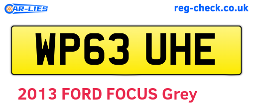 WP63UHE are the vehicle registration plates.