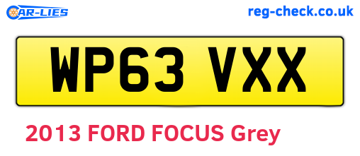 WP63VXX are the vehicle registration plates.