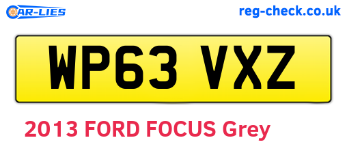 WP63VXZ are the vehicle registration plates.