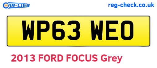 WP63WEO are the vehicle registration plates.