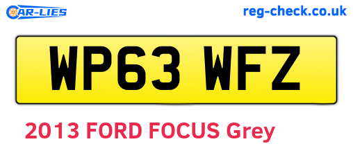 WP63WFZ are the vehicle registration plates.