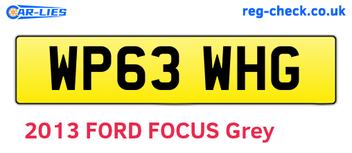 WP63WHG are the vehicle registration plates.
