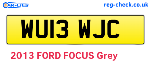 WU13WJC are the vehicle registration plates.