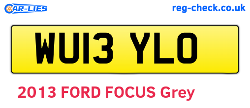 WU13YLO are the vehicle registration plates.