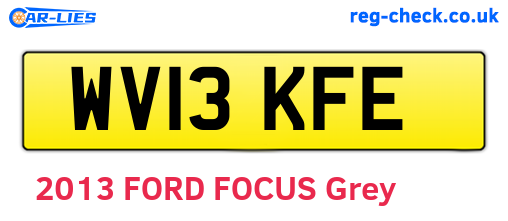 WV13KFE are the vehicle registration plates.