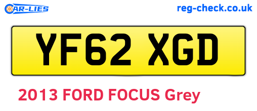 YF62XGD are the vehicle registration plates.