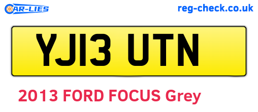 YJ13UTN are the vehicle registration plates.
