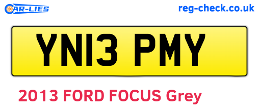 YN13PMY are the vehicle registration plates.