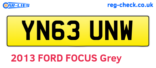 YN63UNW are the vehicle registration plates.
