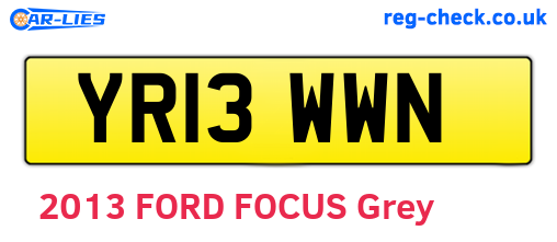 YR13WWN are the vehicle registration plates.