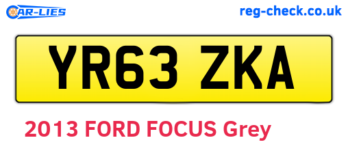 YR63ZKA are the vehicle registration plates.