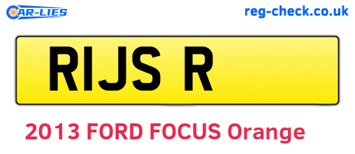 R1JSR are the vehicle registration plates.