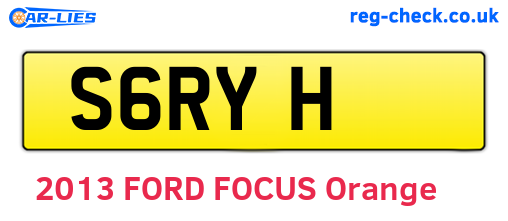 S6RYH are the vehicle registration plates.