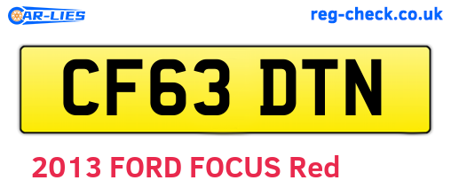CF63DTN are the vehicle registration plates.
