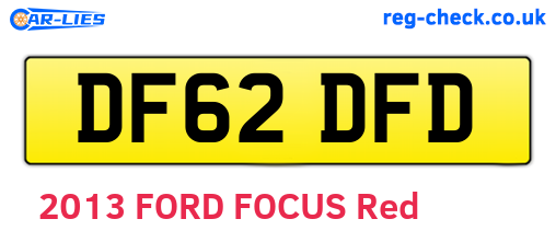 DF62DFD are the vehicle registration plates.