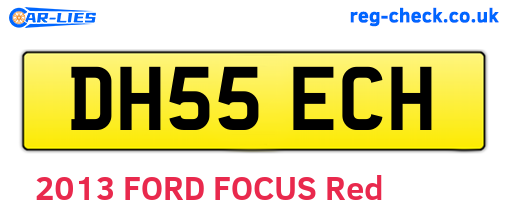 DH55ECH are the vehicle registration plates.