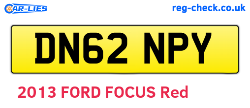 DN62NPY are the vehicle registration plates.