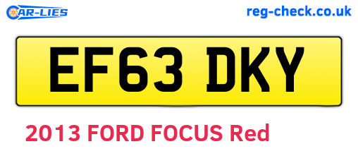 EF63DKY are the vehicle registration plates.