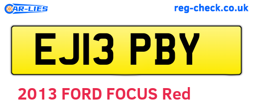 EJ13PBY are the vehicle registration plates.