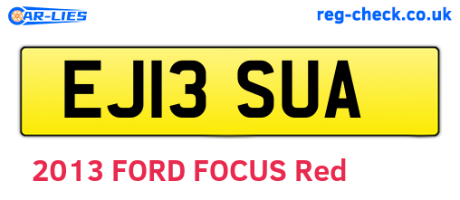EJ13SUA are the vehicle registration plates.
