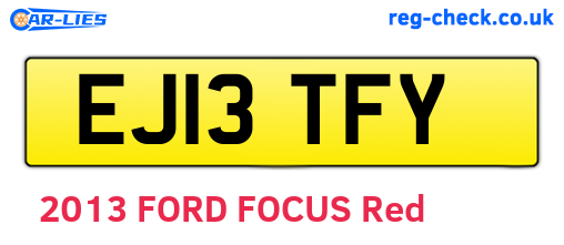 EJ13TFY are the vehicle registration plates.