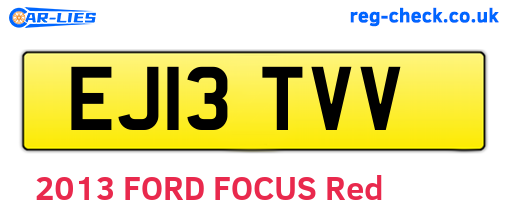 EJ13TVV are the vehicle registration plates.