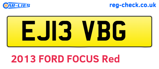 EJ13VBG are the vehicle registration plates.