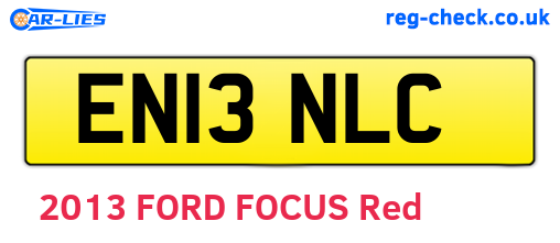 EN13NLC are the vehicle registration plates.
