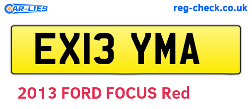EX13YMA are the vehicle registration plates.