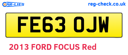 FE63OJW are the vehicle registration plates.