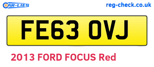 FE63OVJ are the vehicle registration plates.