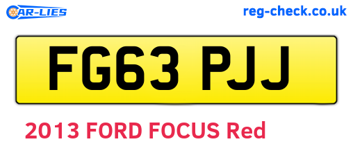 FG63PJJ are the vehicle registration plates.